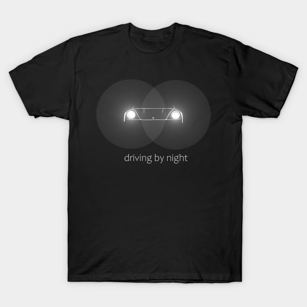 Driving by Night in a Porsche T-Shirt by Aurealis